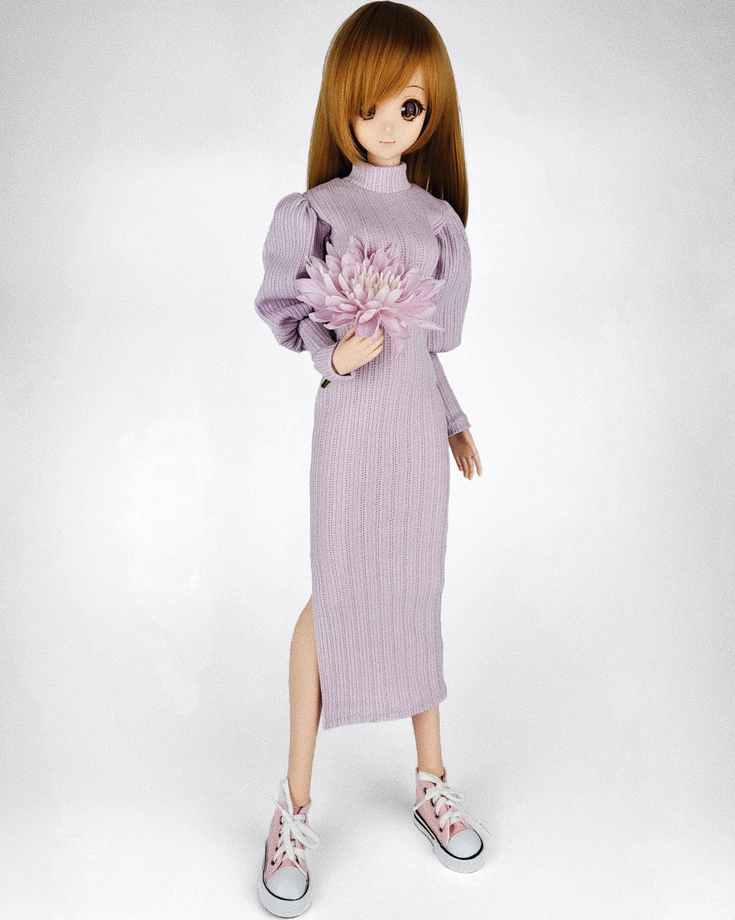 Victorian Sweater Dress - Lilac